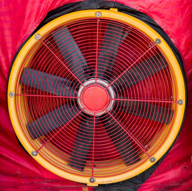 Blower door til trykprøvning